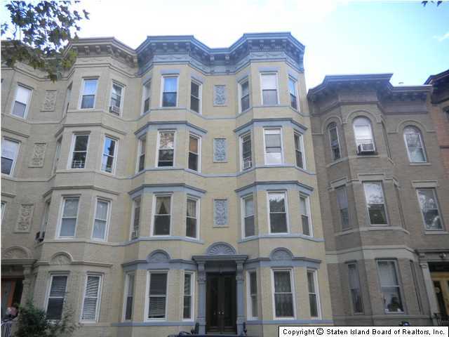 front view of a brick building