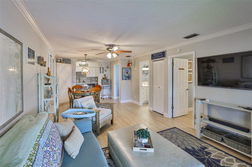 1041 Apollo Beach Boulevard, Unit F Apollo Beach, FL 33572 - Photo 12 of 35 a living room with furniture and a flat screen tv