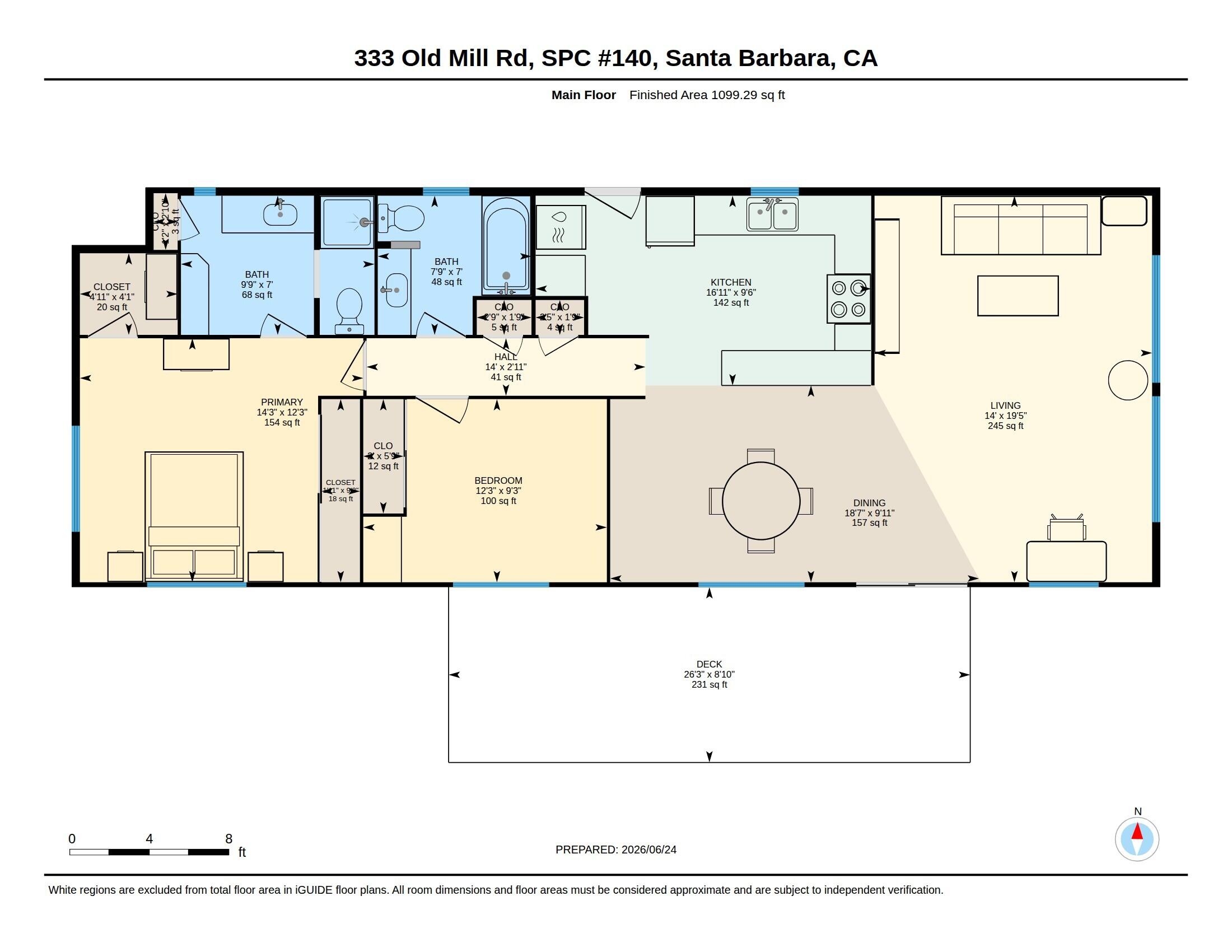 333 Old Mill Road, Unit SPC 140 Santa Barbara, CA 93110 - Photo 21 of 21 1-333-140 Old Mill Rd_floor_imperial_en_