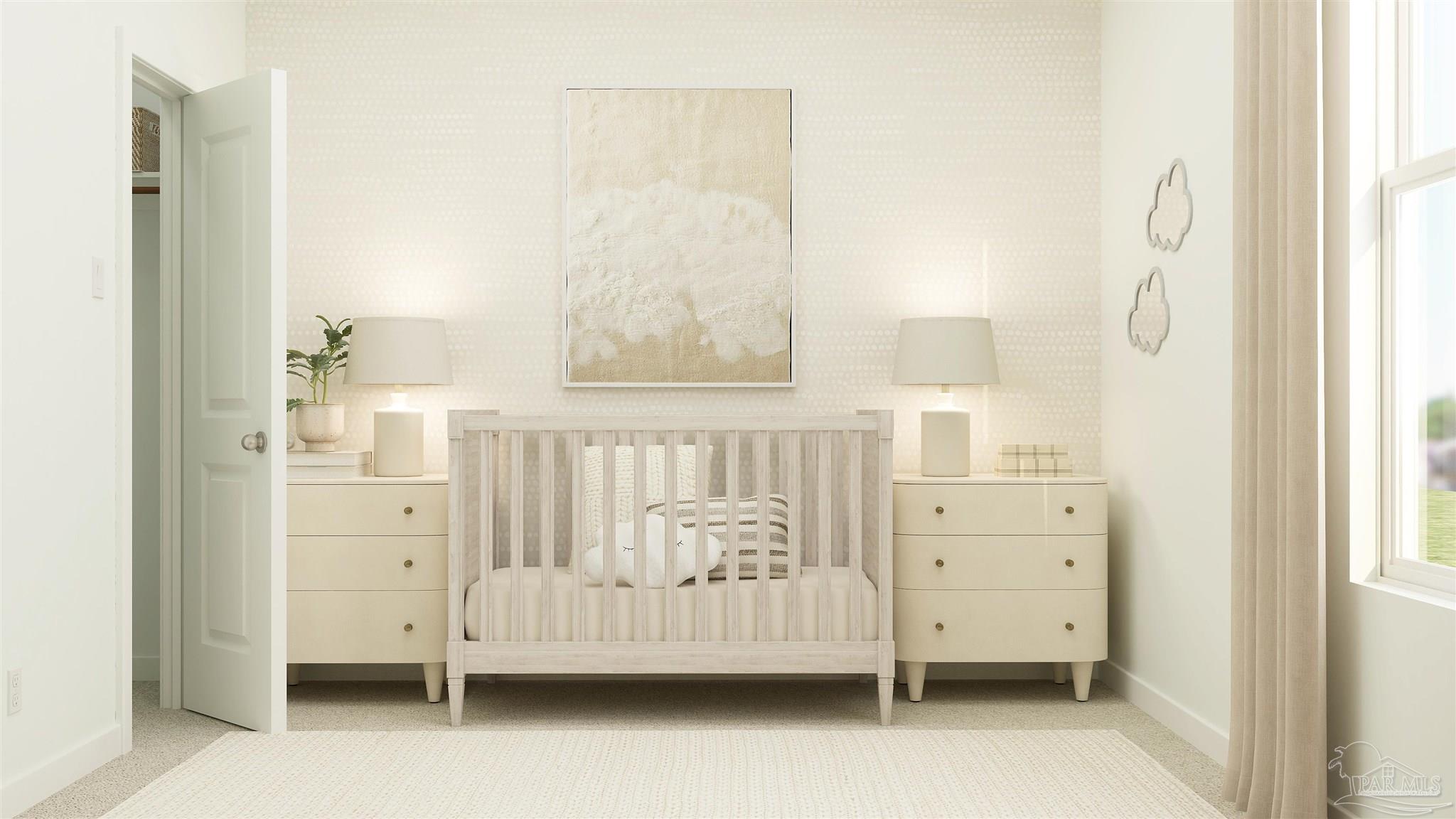 5964 Briarcliff Lane Pace, FL 32571 - Photo 22 of 28 a bedroom with a baby bed dresser and a window