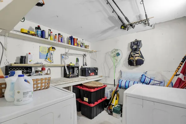 a view of storage and utility room