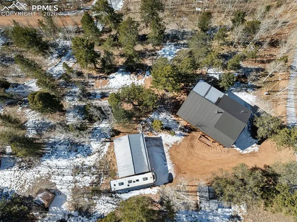 an aerial view of multiple house