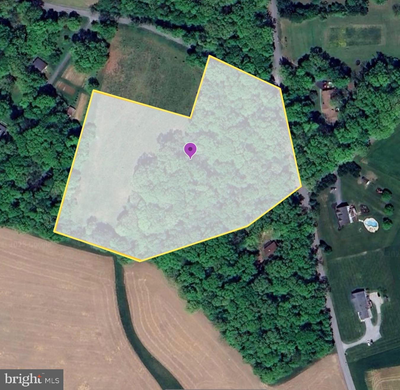 Expansive partially wooded lot.