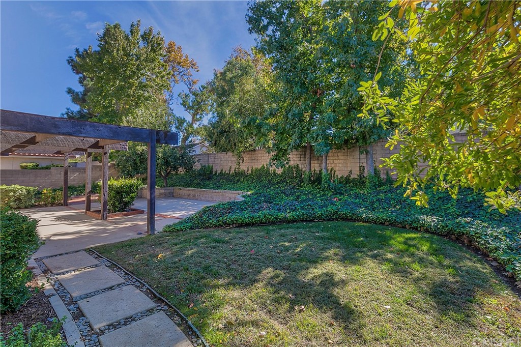 23646 Vía Corsa Valencia, CA 91355 - Photo 38 of 55 a view of a yard with plants and large trees