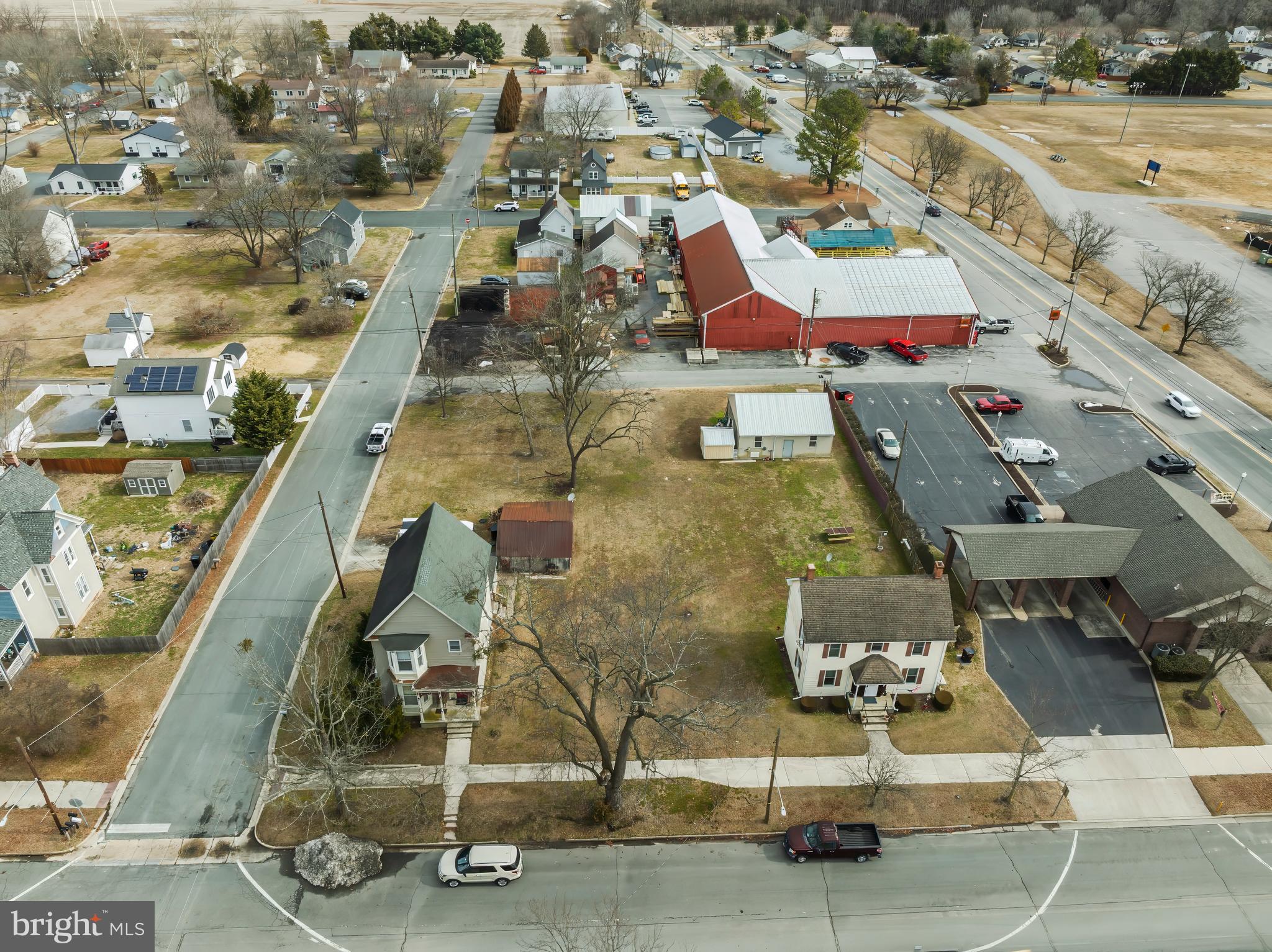 504 Central Avenue Ridgely, MD 21660 - Photo 11 of 38 an aerial view of residential houses with outdoor space