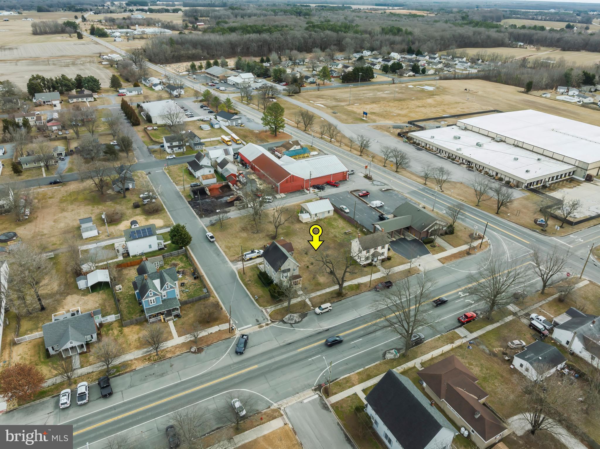 504 Central Avenue Ridgely, MD 21660 - Photo 24 of 38 an aerial view of residential houses with outdoor space