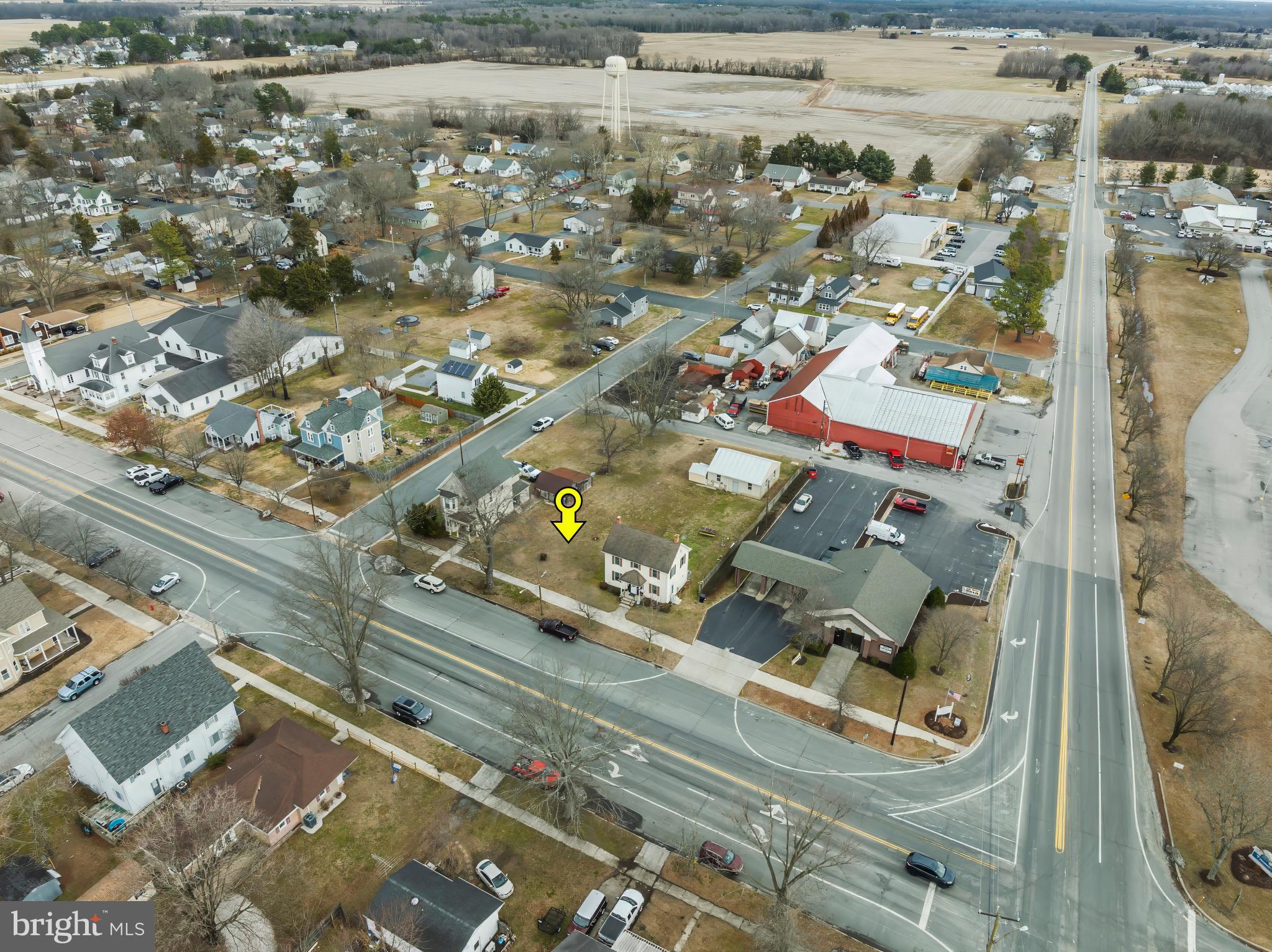 504 Central Avenue Ridgely, MD 21660 - Photo 27 of 38 an aerial view of residential houses with outdoor space