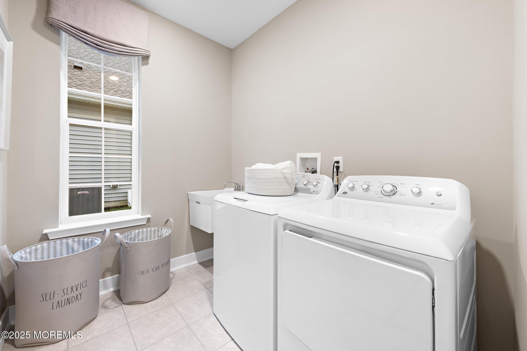 1 Canterbury Road New Egypt, NJ 08533 - Photo 38 of 40 a utility room with dryer and washer