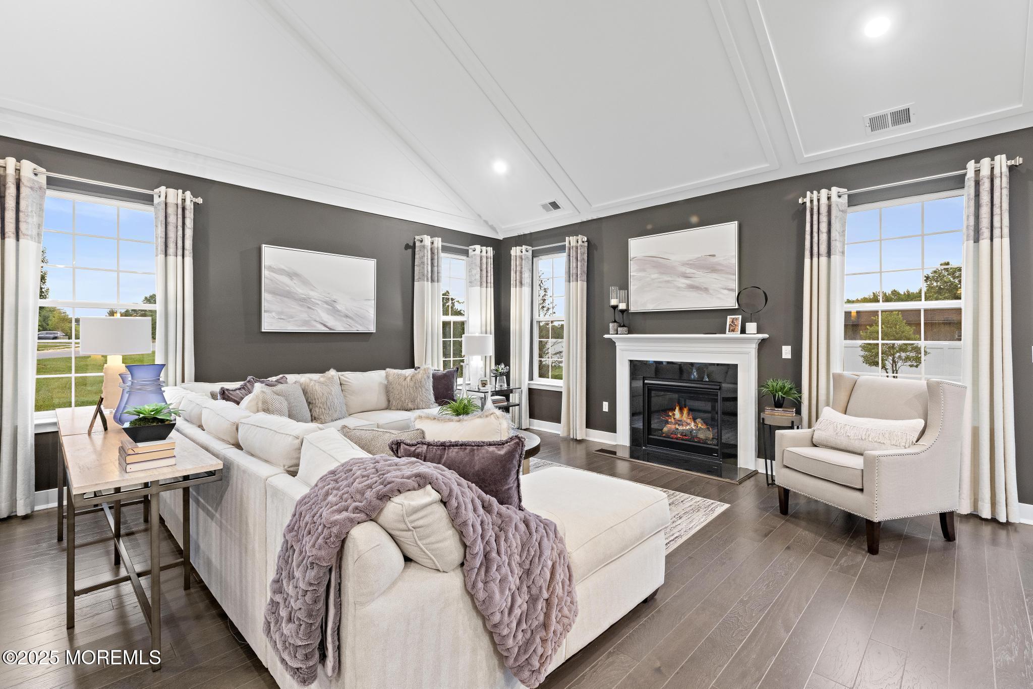 1 Canterbury Road New Egypt, NJ 08533 - Photo 5 of 40 a living room with fireplace furniture and a large window