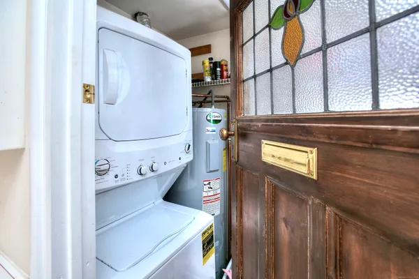 a view of a door and an outdoor space