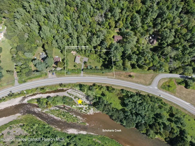 a front view of a house with yard and green space