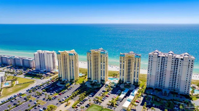 a view of city and ocean