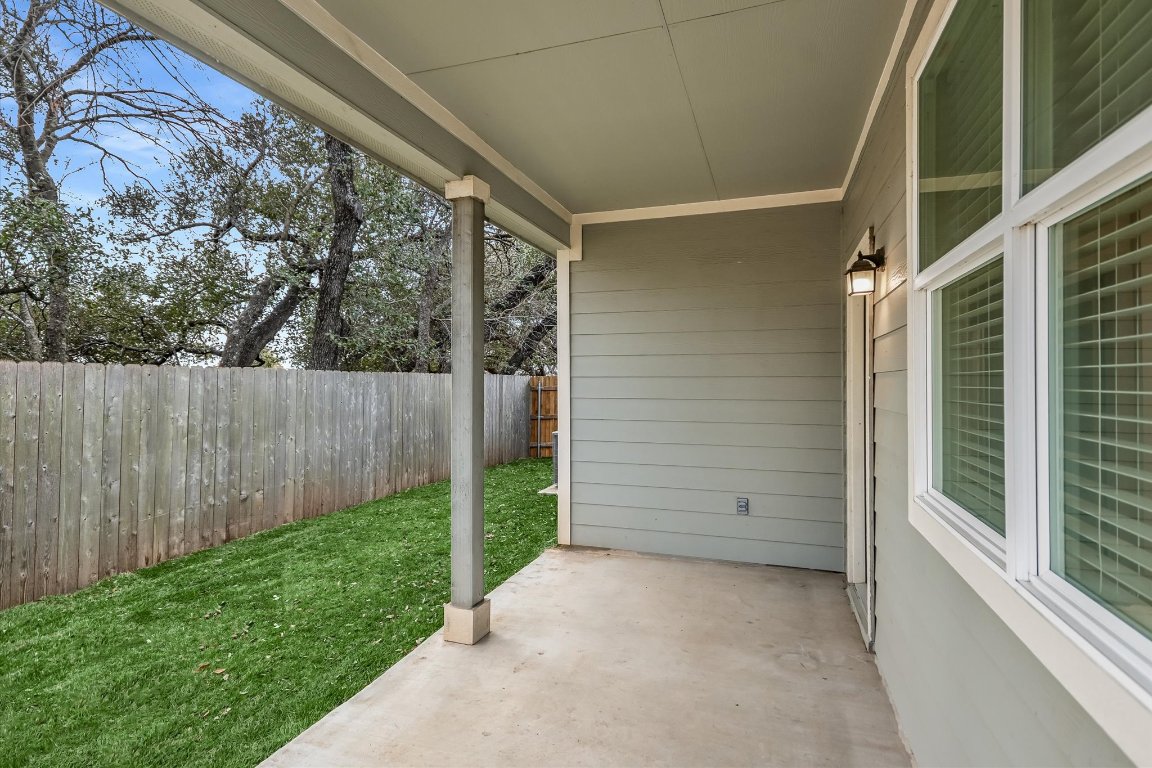 132 Shawii Pass Leander, TX 78641 - Photo 20 of 35 Covered patio, fenced backyard