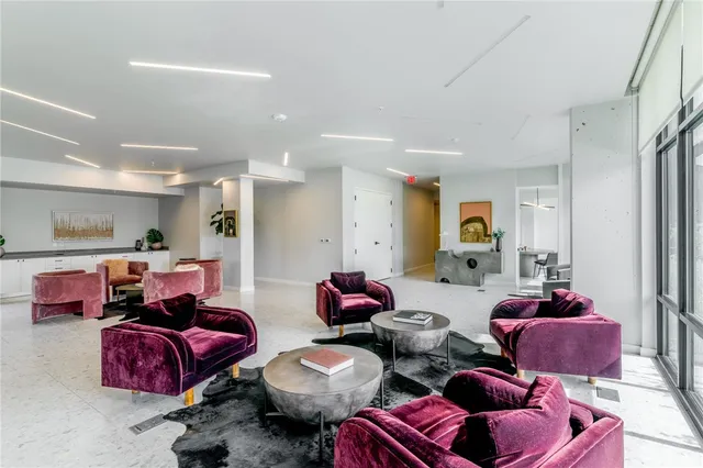 a living room with furniture and a couch