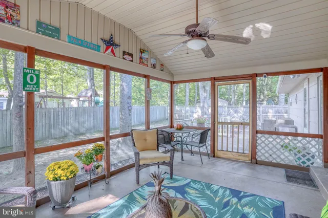 a living room filled with furniture