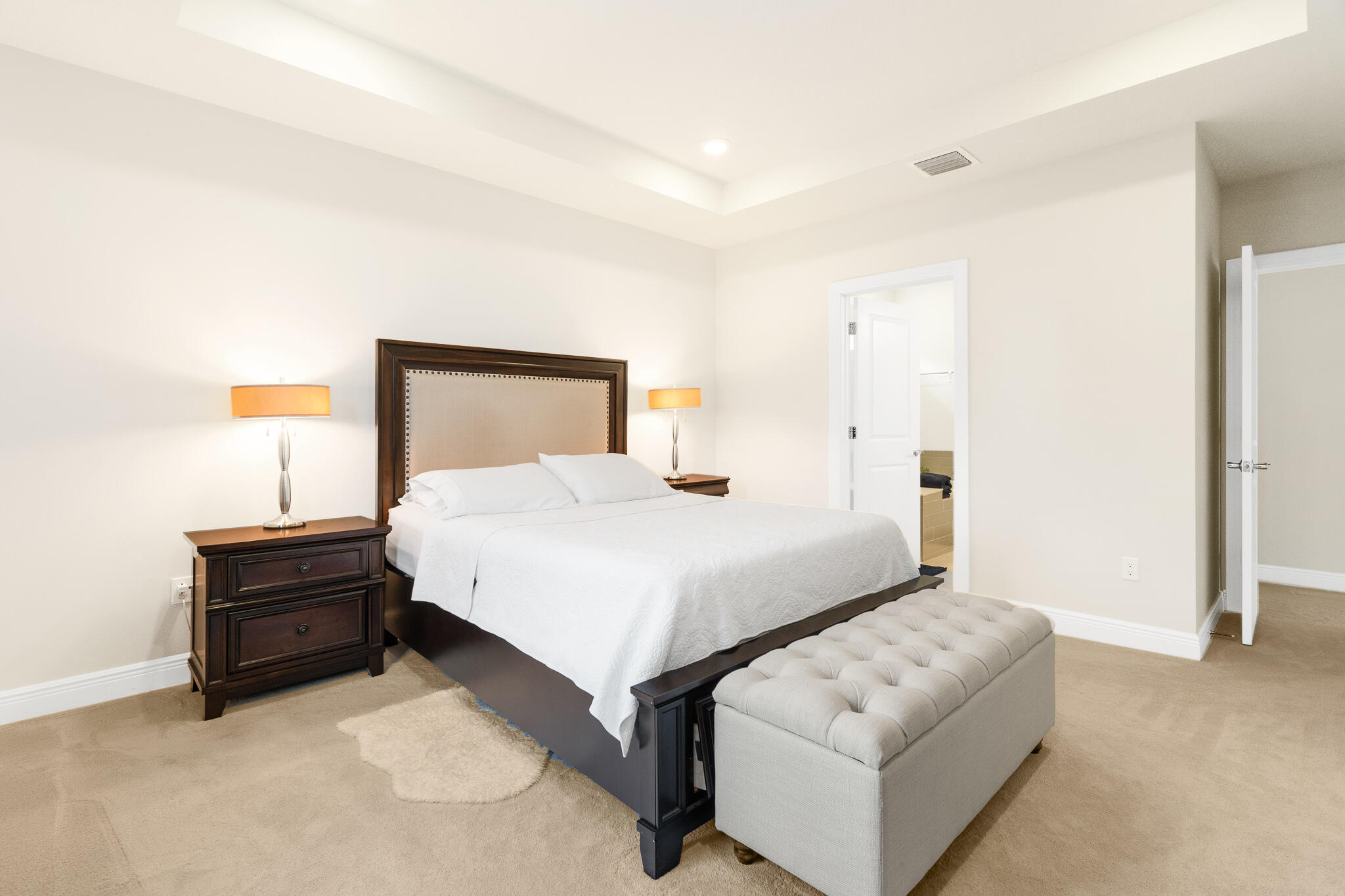 4374 Greenway Drive Hollywood, FL 33021 - Photo 22 of 46 a bedroom with a bed and a night stand