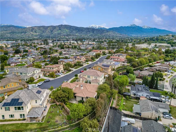 an aerial view of multiple house