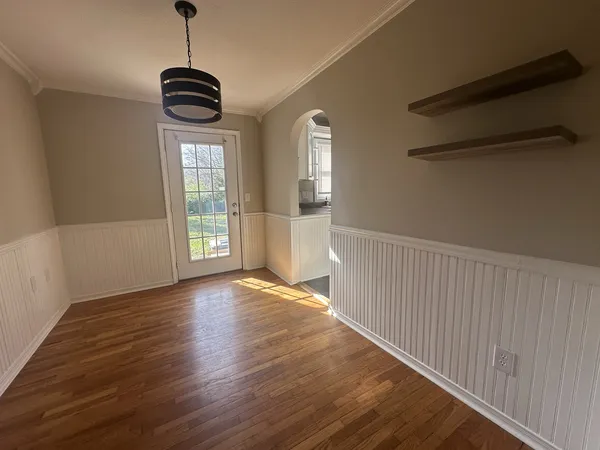 a view of livingroom with hardwood floor and window