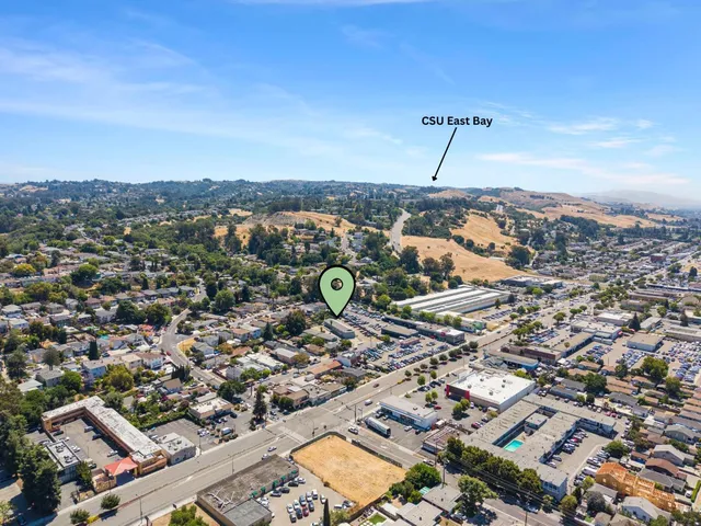 an aerial view of a city