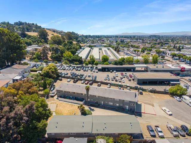 an aerial view of a city