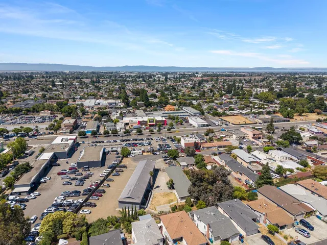 an aerial view of a city