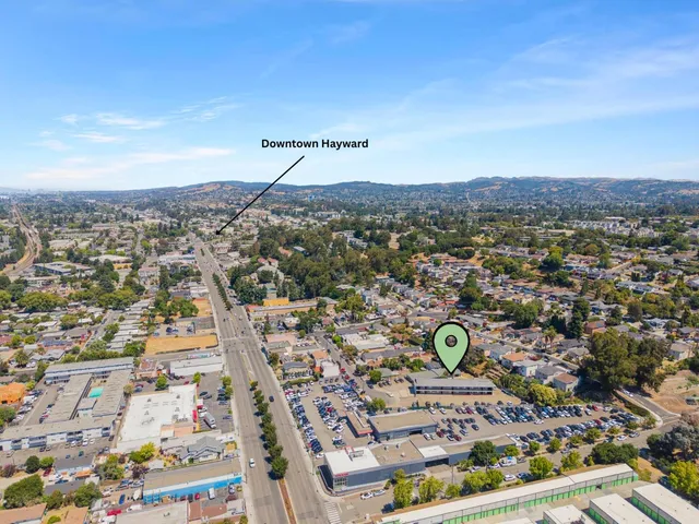 an aerial view of multiple house