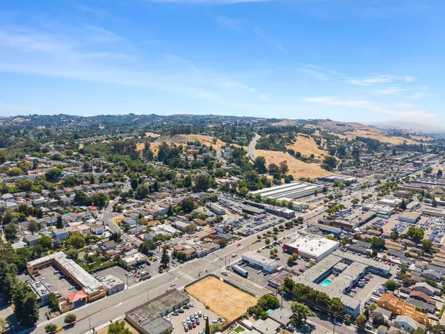 an aerial view of residential house with outdoor space