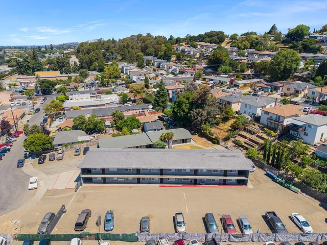 an aerial view of a city