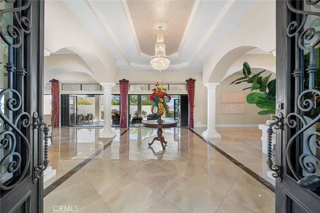 a view of entryway with a livingroom and furniture