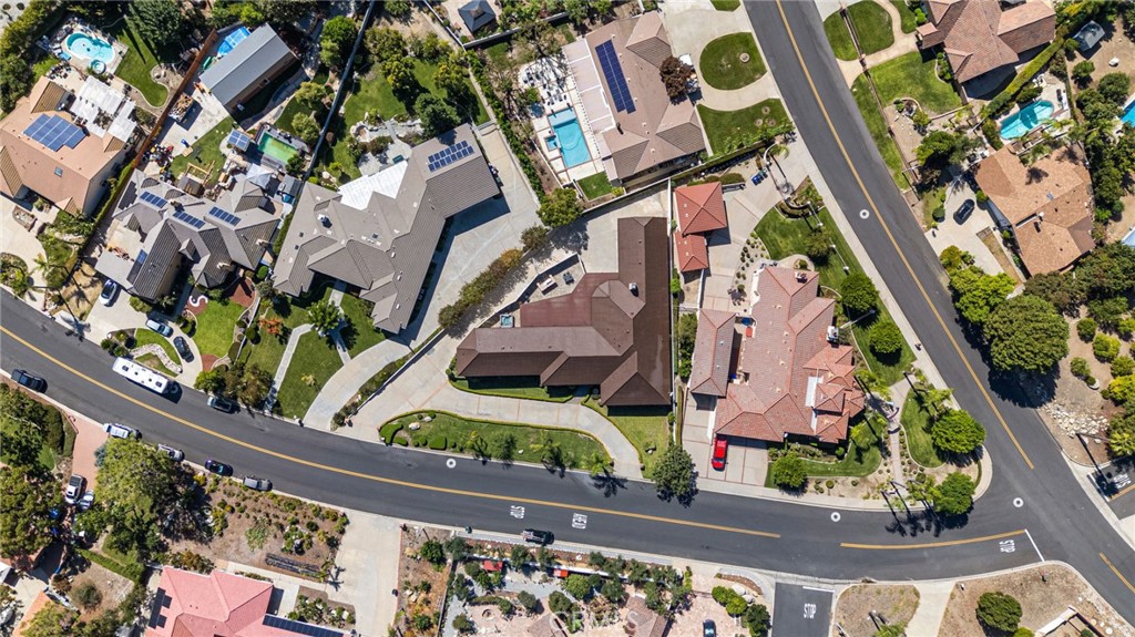 2487 Cliff Road Upland, CA 91784 - Photo 48 of 49 an aerial view of residential house with outdoor space and parking
