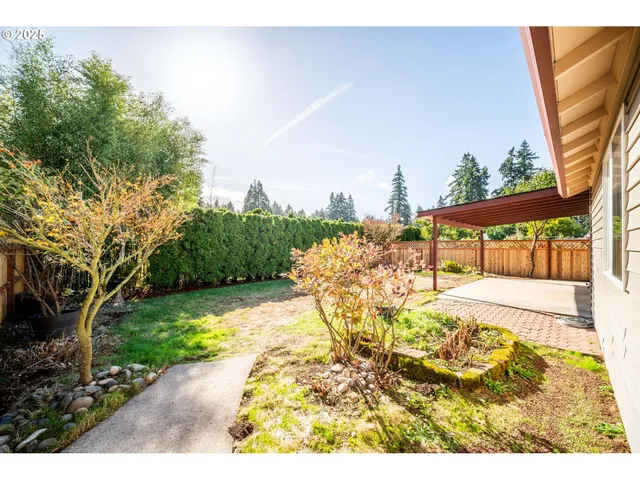 a house view with a garden space