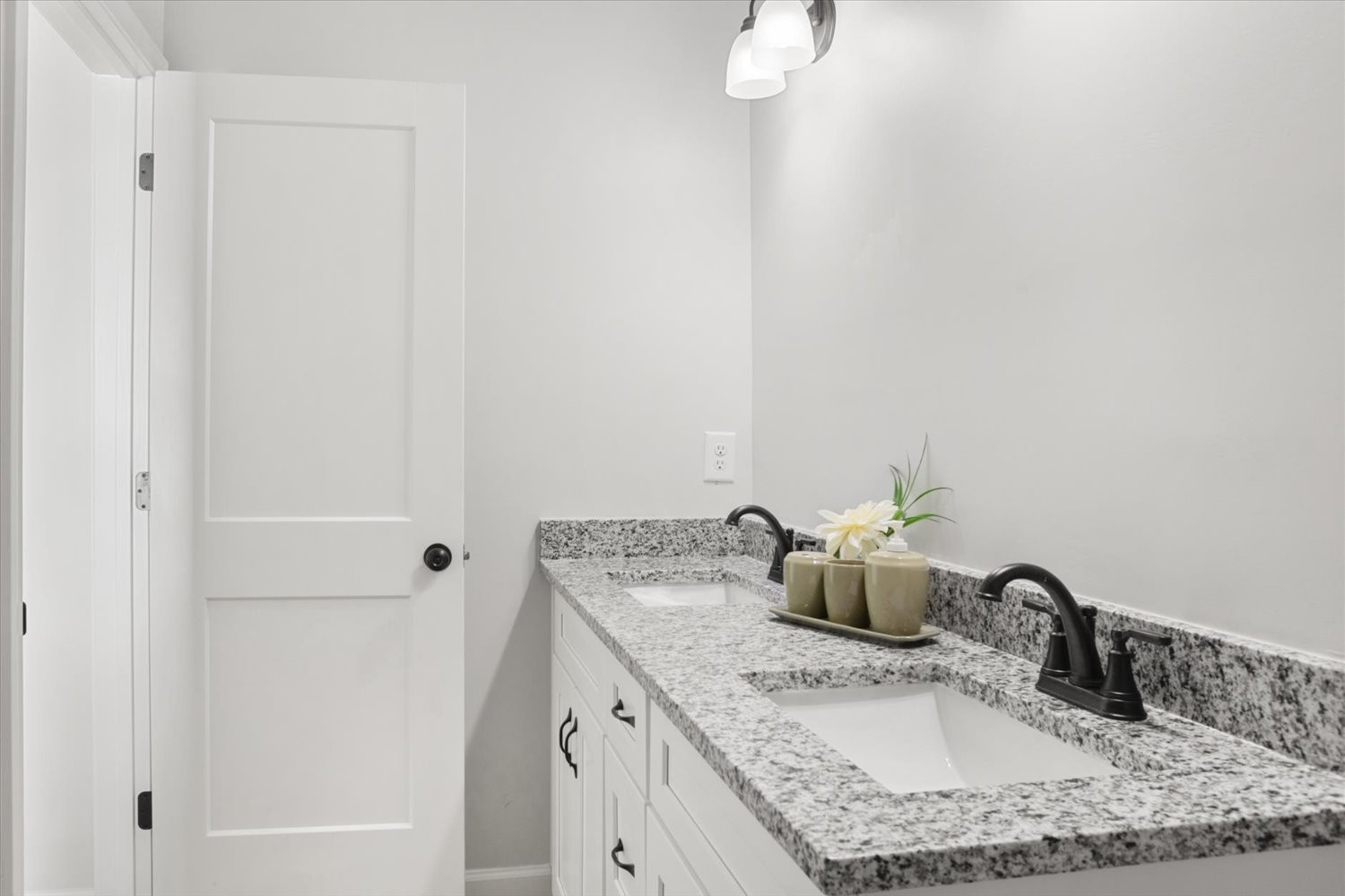 144 Eno Road Dickson, TN 37055 - Photo 15 of 15 a bathroom with a granite countertop sink and a mirror