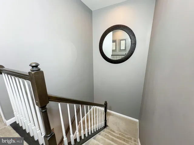 a view of a mirror in a room
