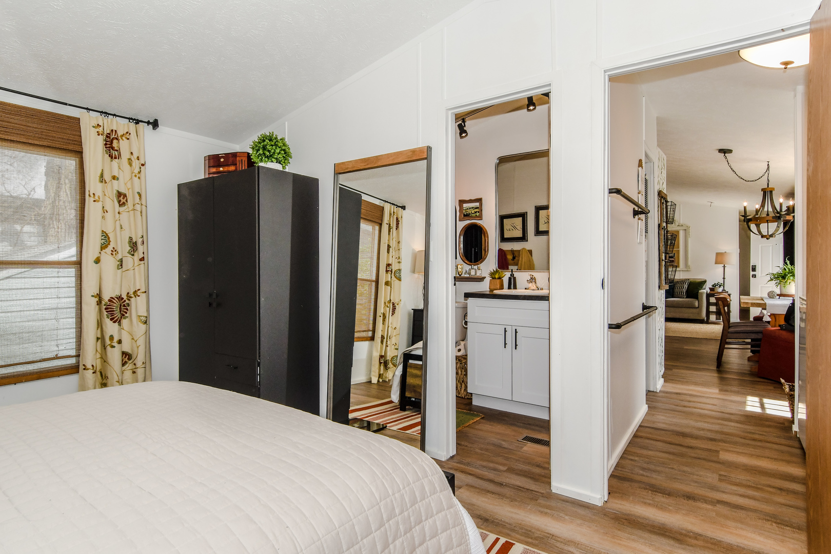 58 Oak Street Minooka, IL 60447 - Photo 18 of 28 a bedroom with a bed and a mirror