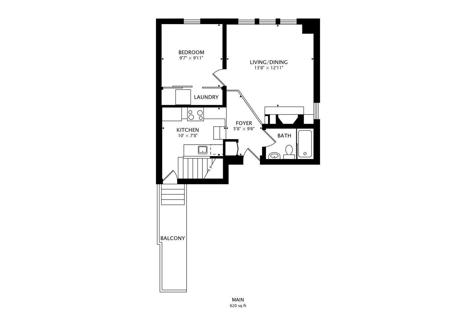 1009 West Wolfram Street, Unit 2W Chicago, IL 60657 - Photo 23 of 24 a picture of a floor plan