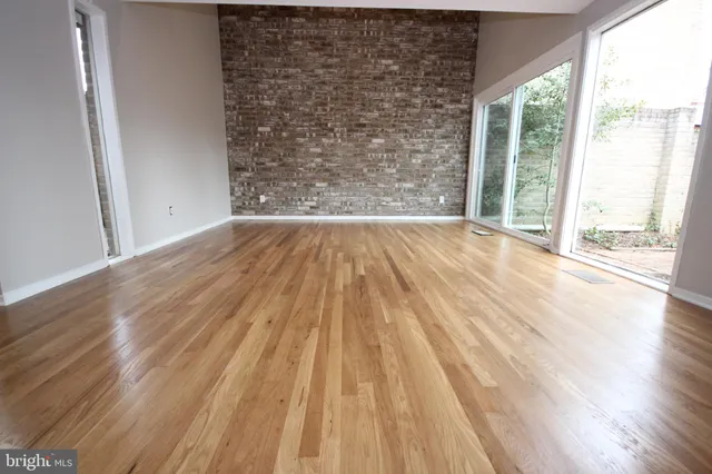 a view of a room with an empty space