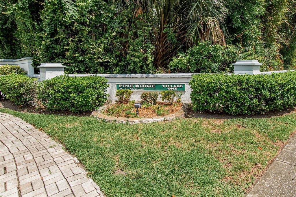 1225 Pine Ridge Circle West, Unit A2 Tarpon Springs, FL 34688 - Photo 59 of 59 a view of a garden with a bench