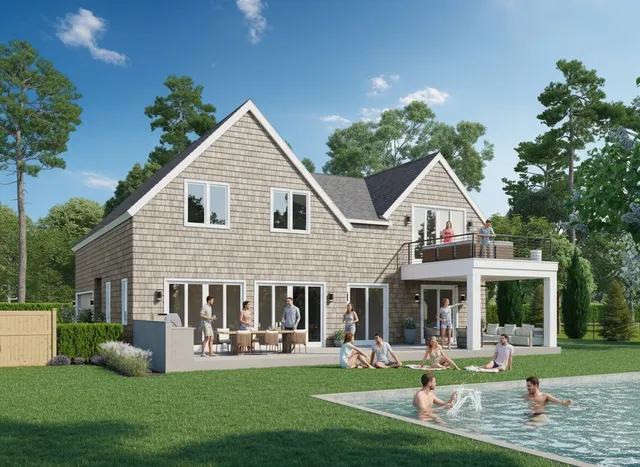 a front view of house with yard outdoor seating and green space