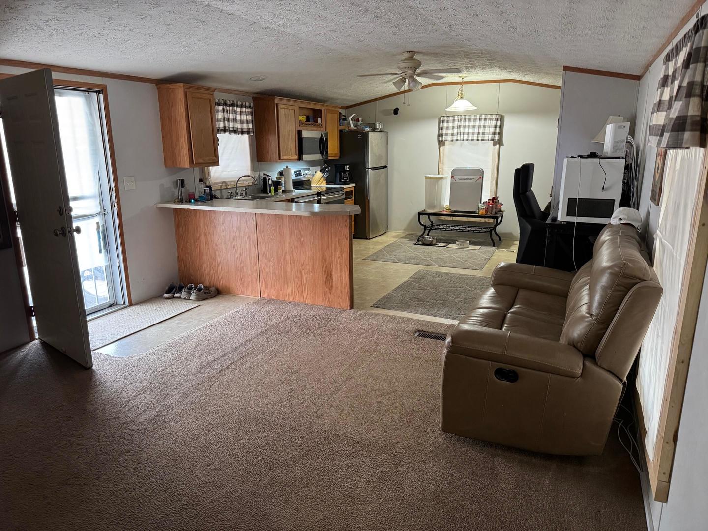 225 Parker Street Bulpitt, IL 62517 - Photo 10 of 12 a view of kitchen with stainless steel appliances granite countertop refrigerator stove and sink