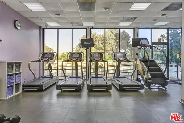 a view of a big yard next to a building
