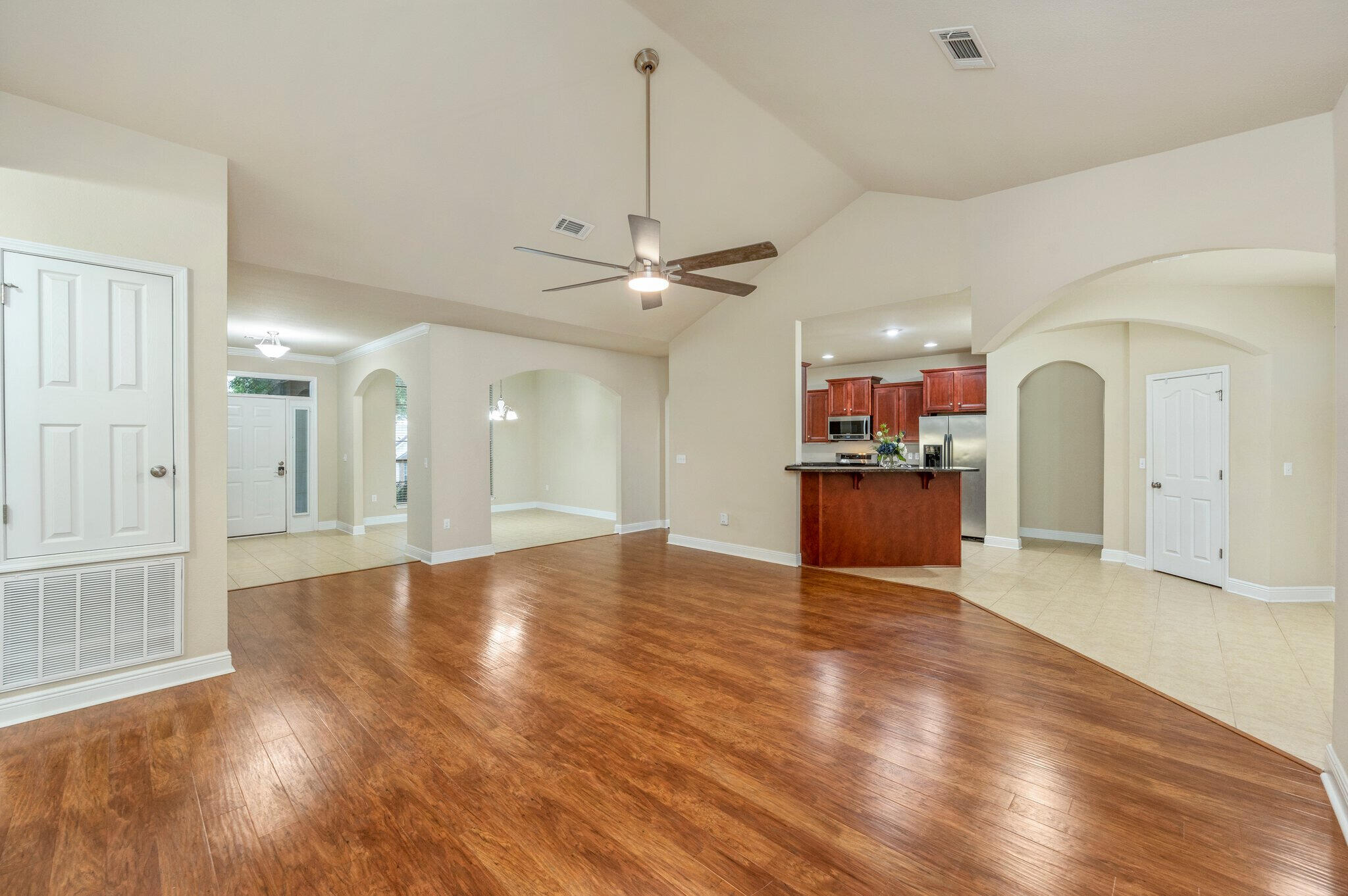 615 Red Fern Road Crestview, FL 32536 - Photo 13 of 33 a view of a kitchen with a sink and a floor to ceiling window