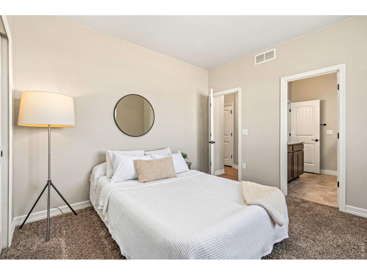 5531 Teeling Court Timnath, CO 80547 - Photo 18 of 48 a bedroom with a bed and a lamp