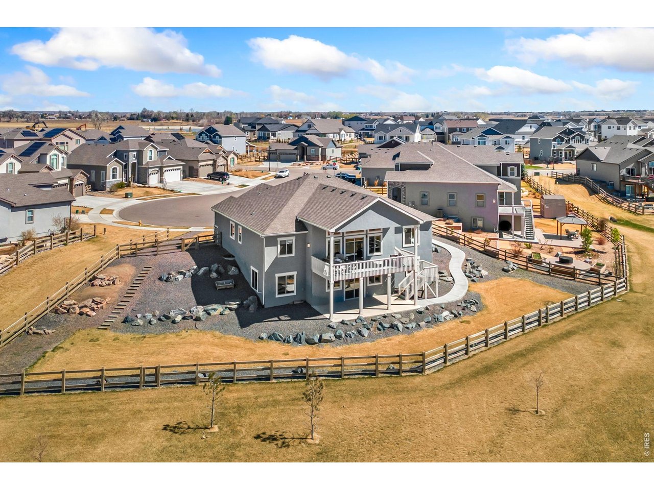 5531 Teeling Court Timnath, CO 80547 - Photo 38 of 48 an aerial view of residential houses with outdoor space