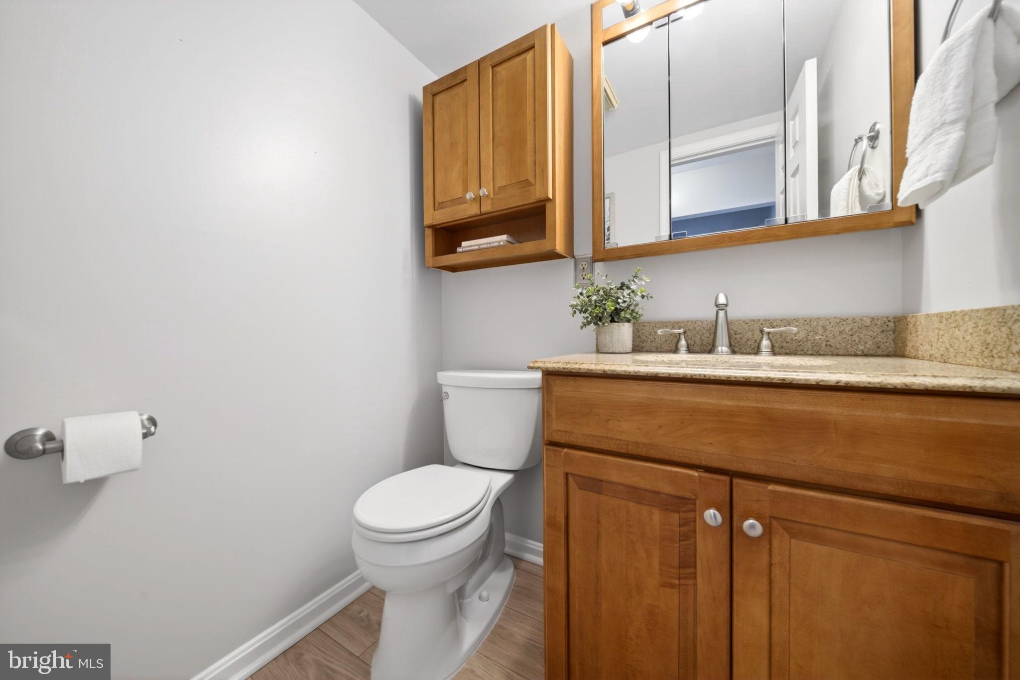 9331 Oak White Road Nottingham, MD 21236 - Photo 34 of 34 a bathroom with a sink a toilet and mirror