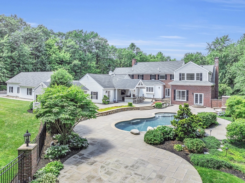 40 Grandview Road Chelmsford, MA 01824 - Photo 40 of 42 an aerial view of a house with swimming pool and garden