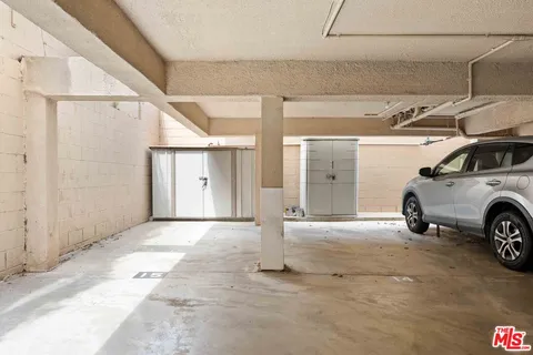 a view of a car garage