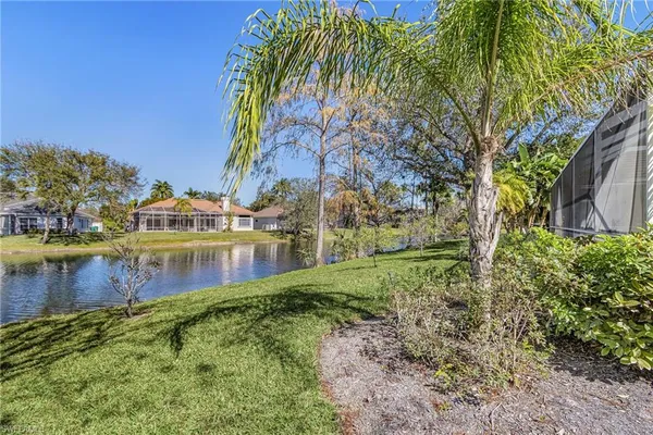 a view of a lake with houses