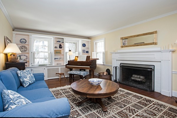 38 Dwhinda Road Newton, MA 02468 - Photo 8 of 30 a living room with furniture and a fireplace
