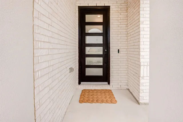 a view of front door of house