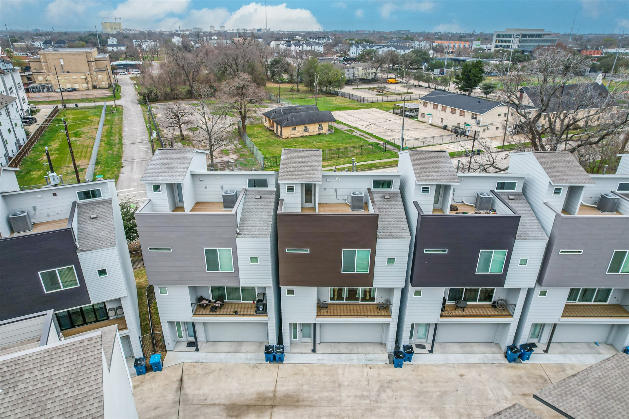 2136 Dennis Street Houston, TX 77004 - Photo 47 of 49 an aerial view of multiple houses with a street